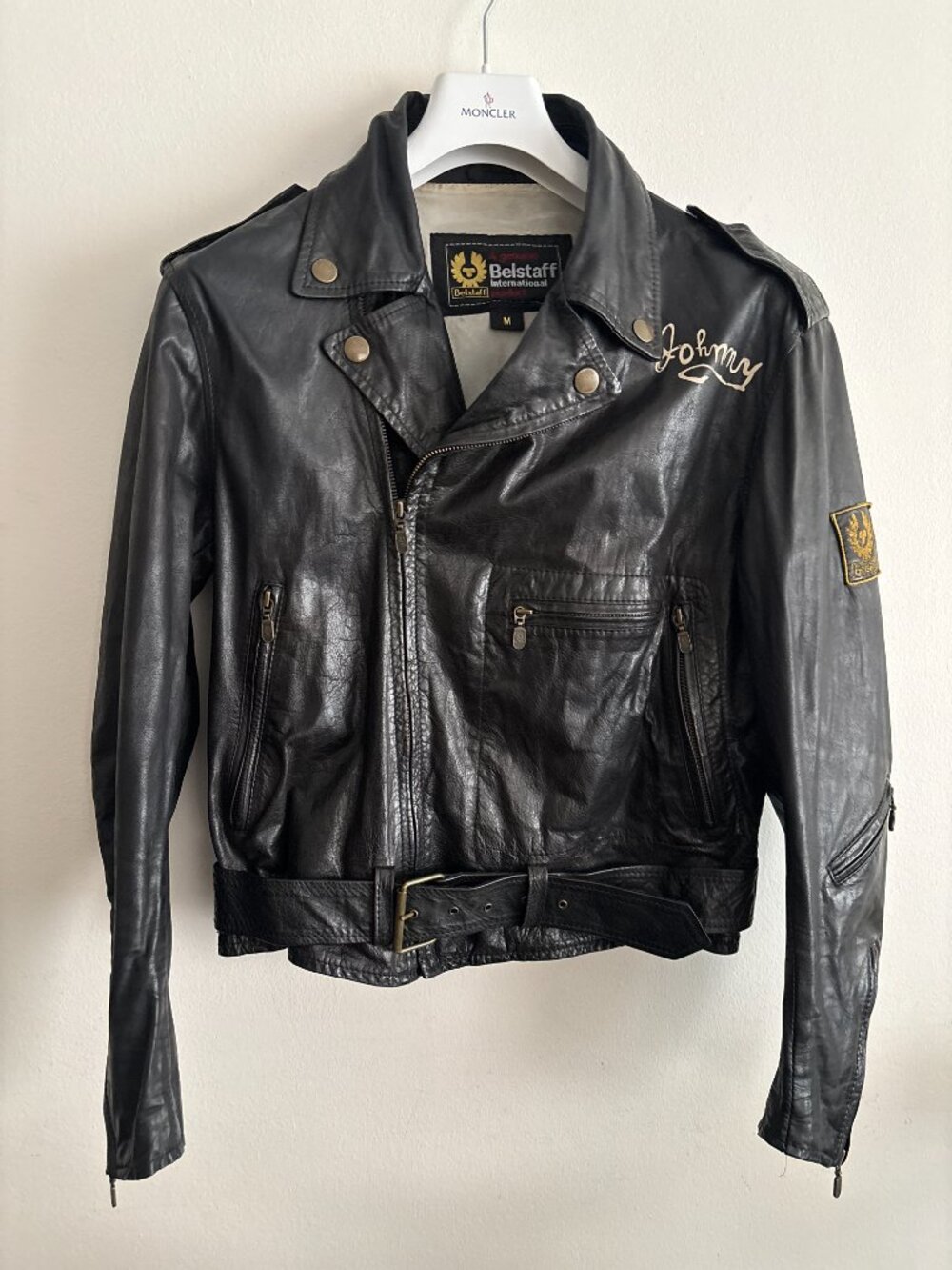RARE Belstaff Wild One Brando Black Leather Double Rider Biker Jacket - Medium